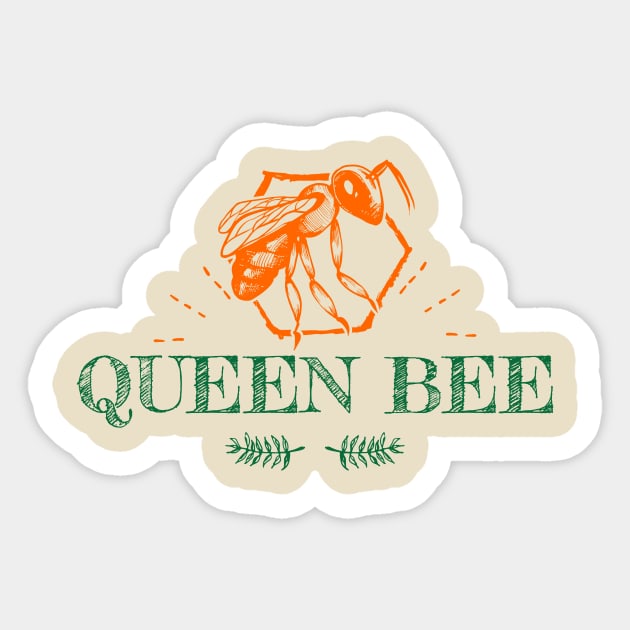 Queen Bee Sticker by Vault Emporium